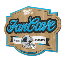 Carolina Panthers 3D Fan Cave Wood Sign
