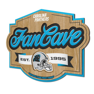 Carolina Panthers 3D Fan Cave Wood Sign