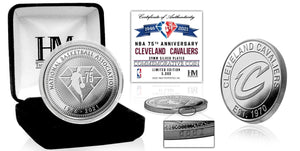 Cleveland Cavaliers NBA 75th Anniversary Silver Mint Coin