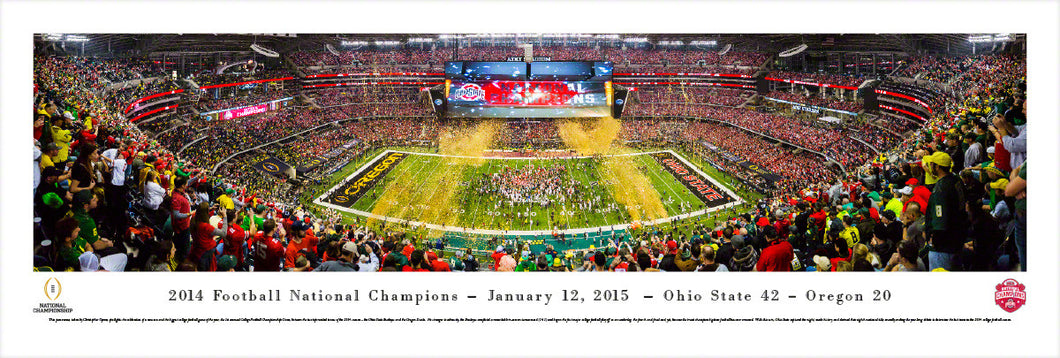 Ohio State Buckeyes 2014 CFP National Champions Panoramic Picture