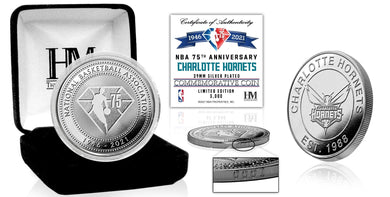 Charlotte Hornets NBA 75th Anniversary Silver Mint Coin