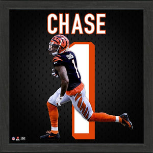 Ja'Marr Chase Cincinnati Bengals Jersey Impact Frame