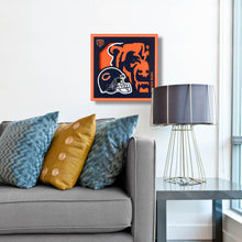 Chicago Bears 3D Logo Series Wall Art - 12"x12"