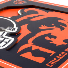 Chicago Bears 3D Logo Series Wall Art - 12"x12"