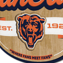 Chicago Bears 3D Fan Cave Wood Sign