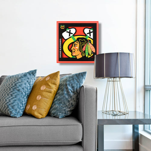 Chicago Blackhawks 3D Logo Series Wall Art - 12