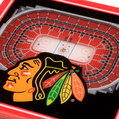 Chicago Blackhawks Stadiumview Coaster Set