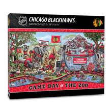 Chicago Blackhawks Game Day At The Zoo 500 Piece Puzzle