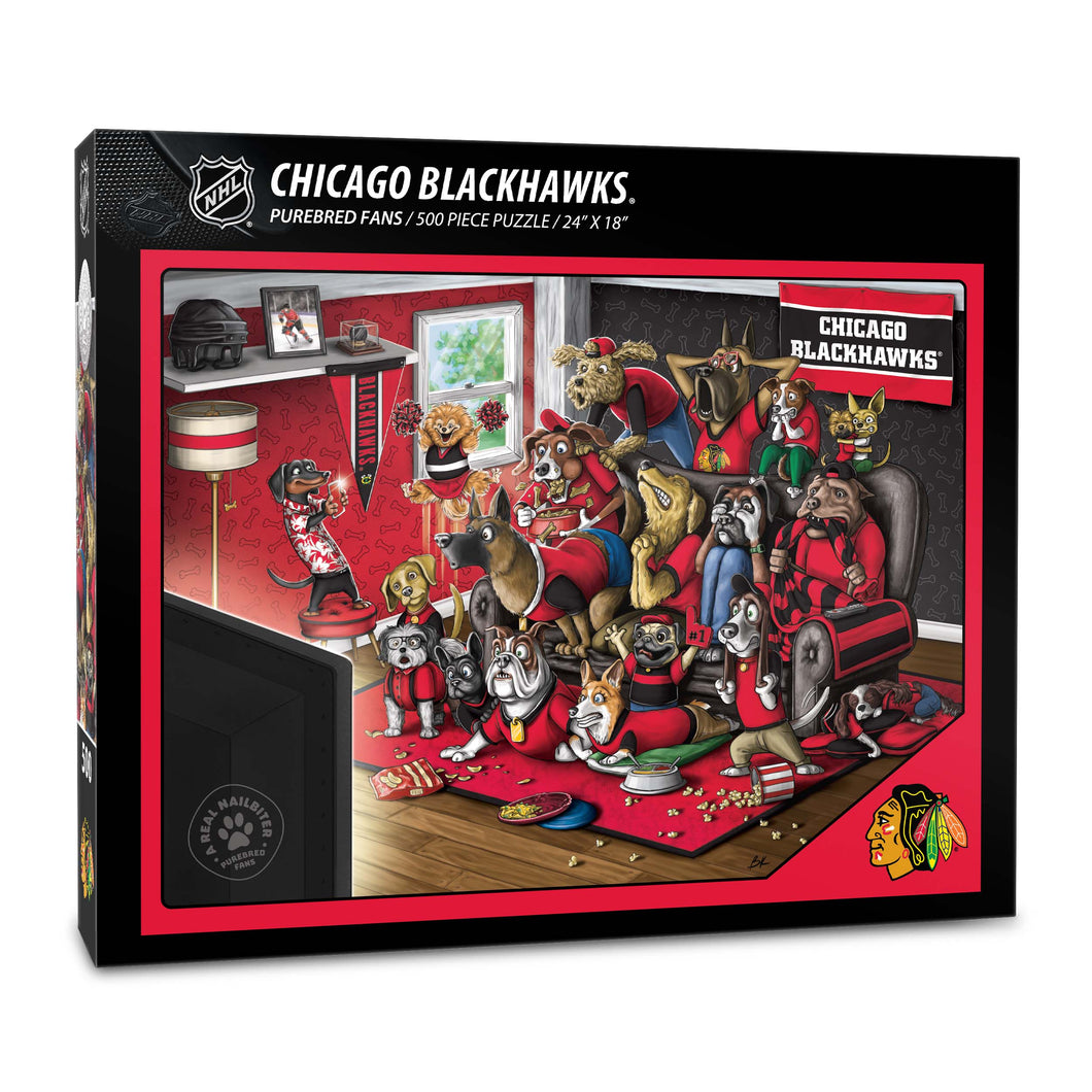 Chicago Blackhawks Purebred Fans 500 Piece Puzzle - 