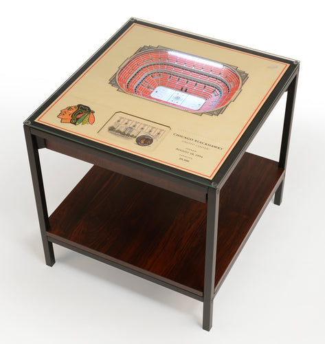 Chicago Blackhawks 25-Layer StadiumViews Lighted End Table - United Center