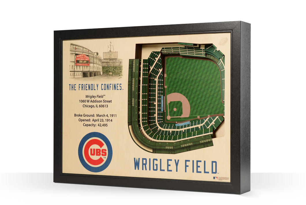 Chicago Cubs Wrigley Field Stadiumview 3D Wall Art