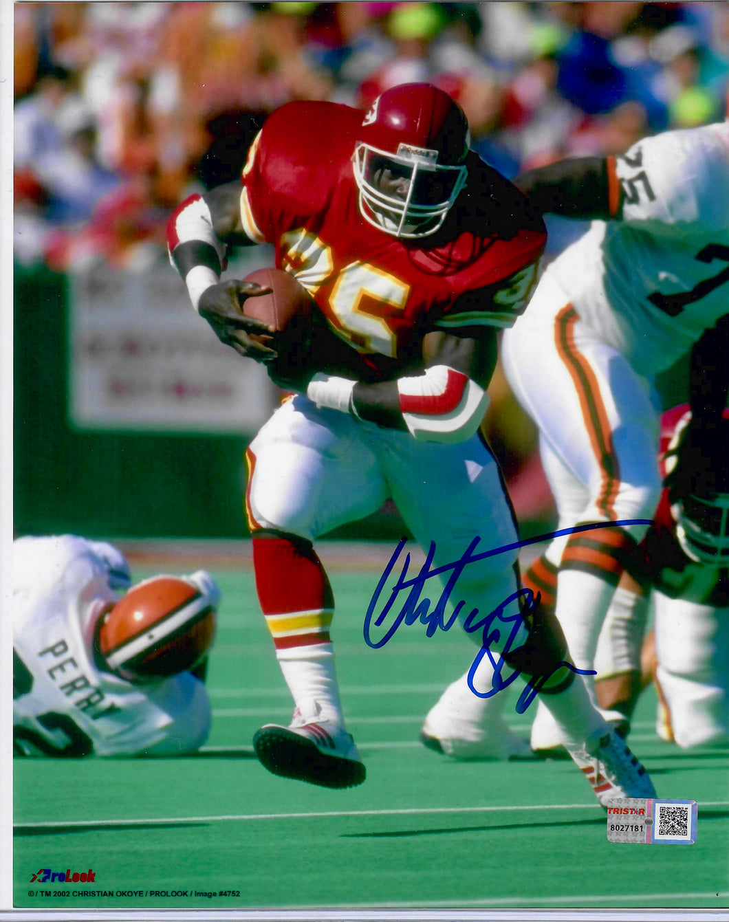 Christian Okoye Kansas City Chiefs Autographed 