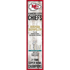Kansas City Chiefs Super Bowl 54 Champions Wood Sign