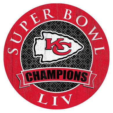 Kansas City Chiefs Super Bowl 54 Champions Circle Sign
