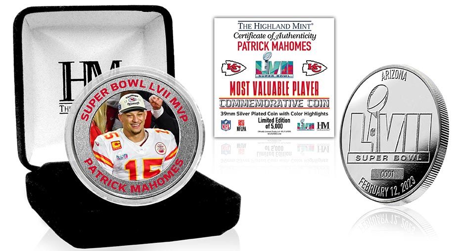 Patrick Mahomes II Kansas City Chiefs Super Bowl LVII MVP Silver Mint Coin