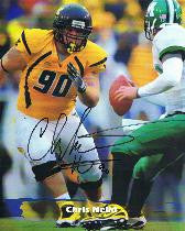 wvu football, chris neild autograph