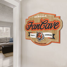 Cincinnati Bengals 3D Fan Cave Wood Sign