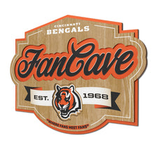 Cincinnati Bengals 3D Fan Cave Wood Sign