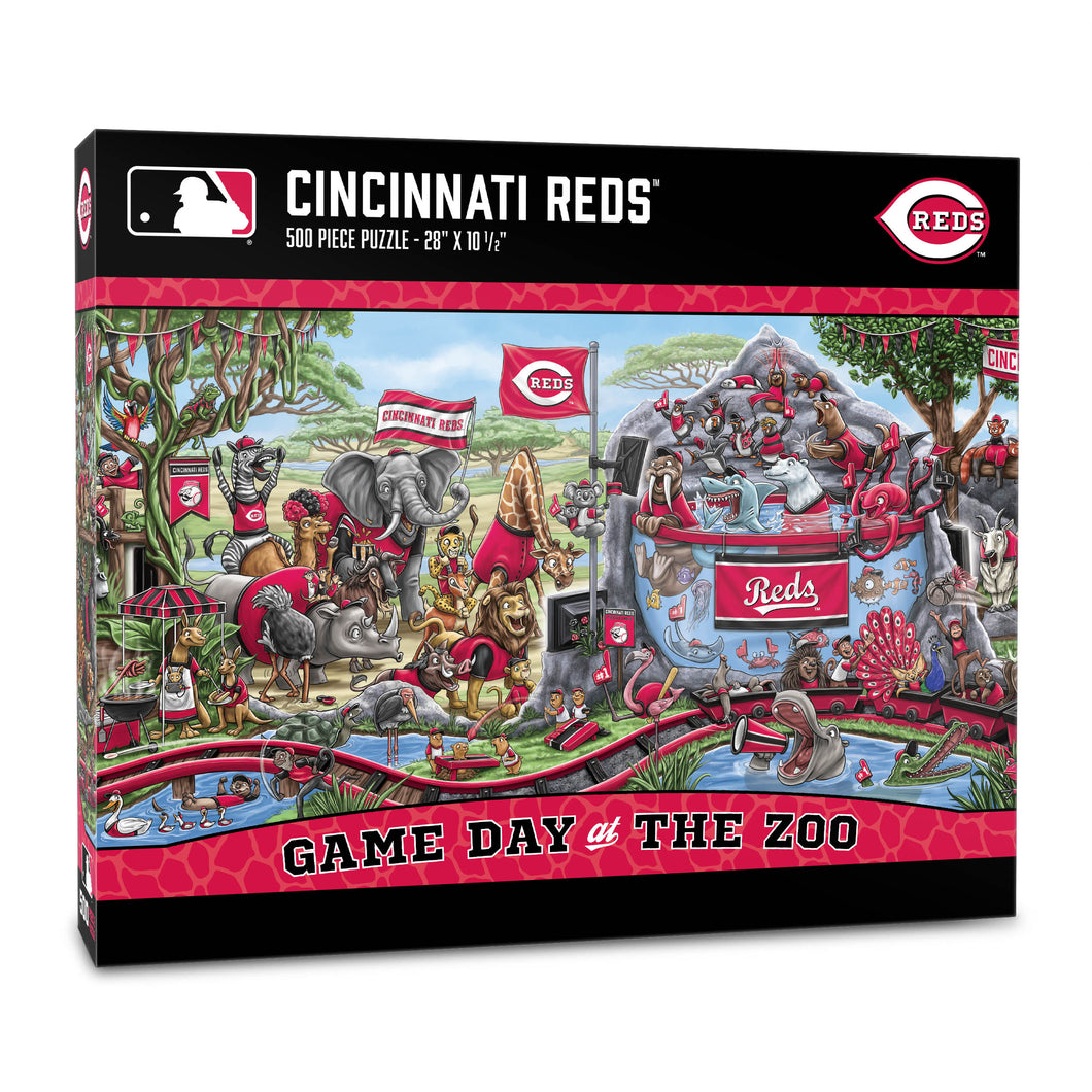 Cincinnati Reds Game Day At The Zoo 500 Piece Puzzle