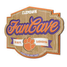 Clemson Tigers 3D Fan Cave Wood Sign