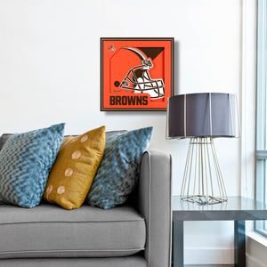 Cleveland Browns 3D Logo Series Wall Art - 12"x12"