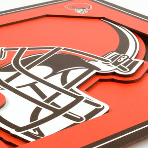 Cleveland Browns 3D Logo Series Wall Art - 12"x12"