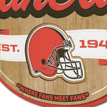 Cleveland Browns 3D Fan Cave Wood Sign