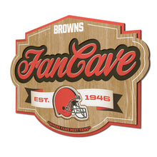 Cleveland Browns 3D Fan Cave Wood Sign