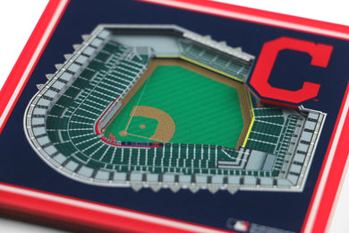 Cleveland Guardians 3D StadiumView Coaster Set