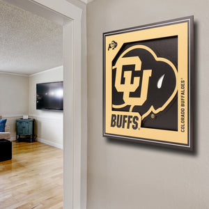 Colorado Buffaloes 3D Logo Series Wall Art - 12"x12"