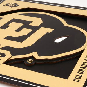 Colorado Buffaloes 3D Logo Series Wall Art - 12"x12"