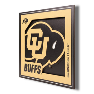 Colorado Buffaloes 3D Logo Series Wall Art - 12"x12"