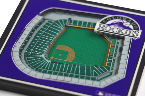 Colorado Rockies 3D StadiumViews Coaster Set