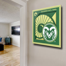 Colorado State Rams 3D Logo Series Wall Art - 12"x12"