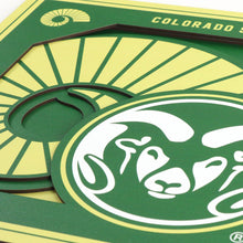 Colorado State Rams 3D Logo Series Wall Art - 12"x12"