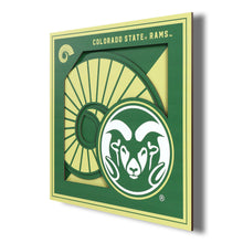 Colorado State Rams 3D Logo Series Wall Art - 12"x12"