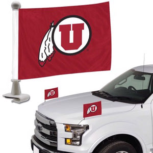 Utah Utes Team Ambassador Car Flags Set of 2