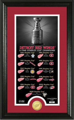 Detroit Red Wings Legacy Supreme Bronze Coin Panoramic Photo Mint