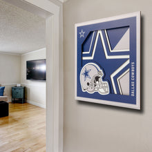 Dallas Cowboys 3D Logo Series Wall Art - 12"x12"