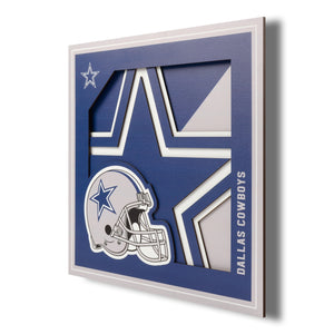 Dallas Cowboys 3D Logo Series Wall Art - 12"x12"