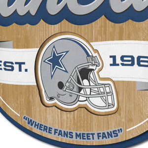 Dallas Cowboys 3D Fan Cave Wood Sign