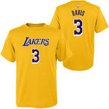 Anthony Davis Los Angeles Lakers #3 Lakers Gold Youth Player Name & Number Shirt