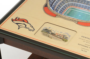 Denver Broncos 25 Layer Lighted StadiumView End Table