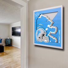 Detroit Lions 3D Logo Series Wall Art - 12"x12"