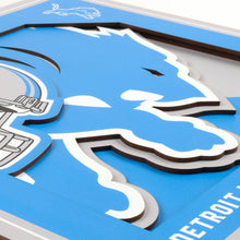 Detroit Lions 3D Logo Series Wall Art - 12"x12"
