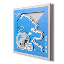 Detroit Lions 3D Logo Series Wall Art - 12"x12"