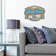 Detroit Lions 3D Fan Cave Wood Sign