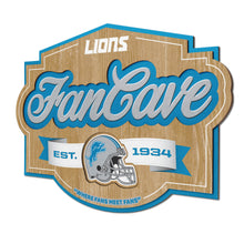 Detroit Lions 3D Fan Cave Wood Sign