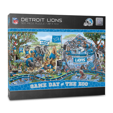 Detroit Lions Game Day At The Zoo 500 Piece Puzzle