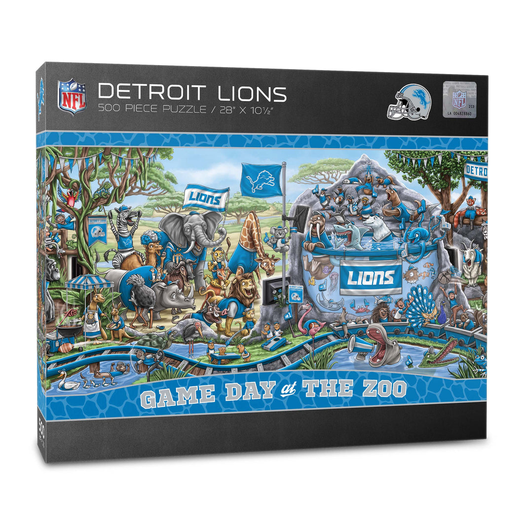 Detroit Lions Game Day At The Zoo 500 Piece Puzzle